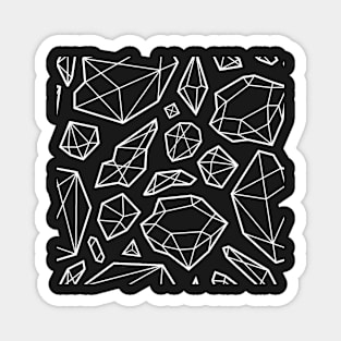 Rough Diamond Fashion Print Black Magnet