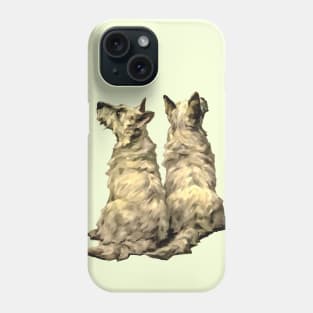 West Highland White Terrier two puppies WESTIE Phone Case