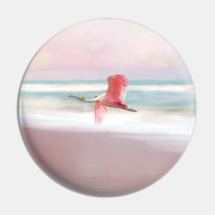 Roseate Spoonbill at Pink Beach Pin