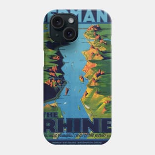 Germany The Rhine Vintage Poster 1925 Phone Case