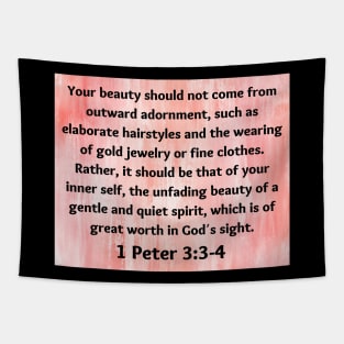 Bible Verse 1 Peter 3:3-4 Tapestry