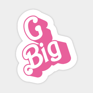 GBig Pink, Little big grand big reveal college sorority bid day Magnet