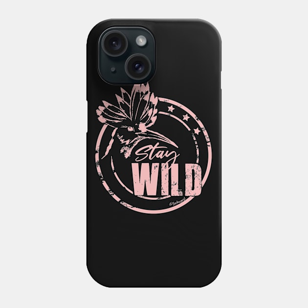 Wild pink hoopoe Phone Case by Lechugart