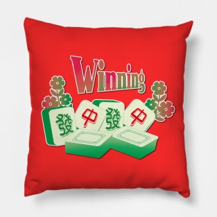 Winning Winning Mahjong Lucky Man Pillow