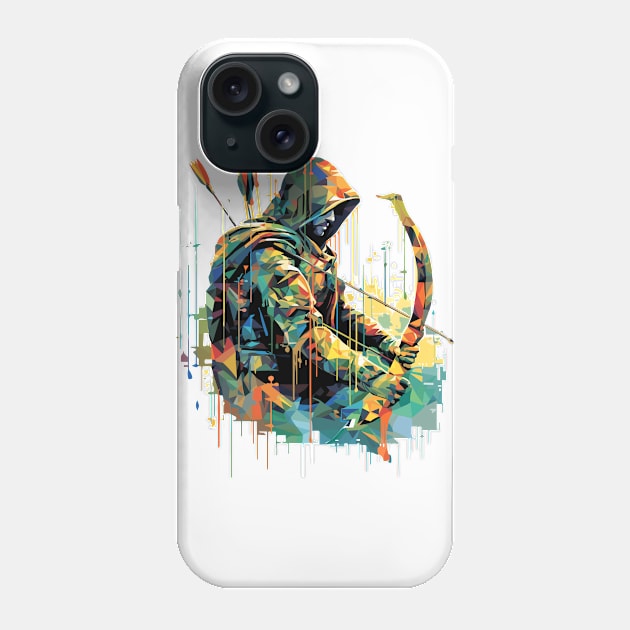 Archer Bowman Portrait Fighter Mistery Shadow Abstract Phone Case by Cubebox