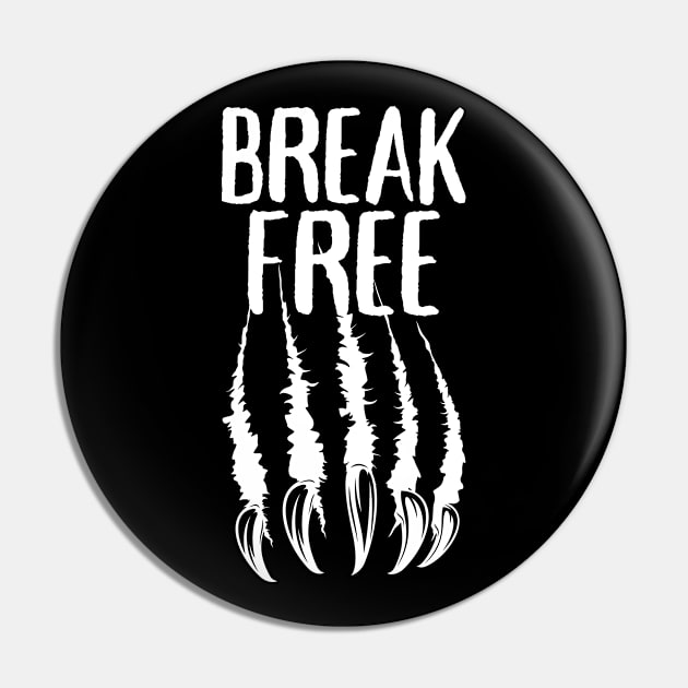 Break Free - claw marks Pin by RIVEofficial