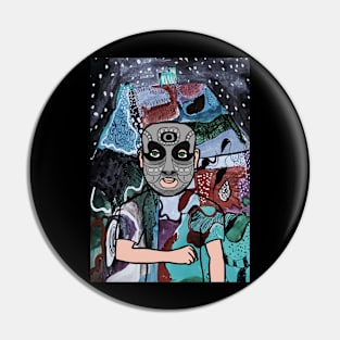 Embrace the Darkness with Hate NFT - A Mysterious Male Character in Indian Mask Pin