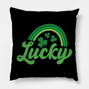 Lucky Vibes Positive Slogan Funny Irish Saint Patrick's Day Pillow