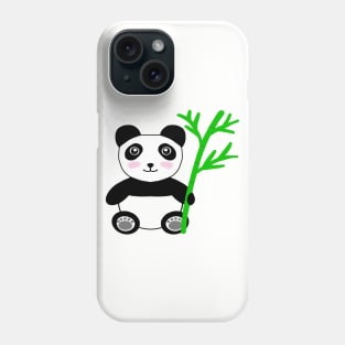 Panda with bamboo Phone Case