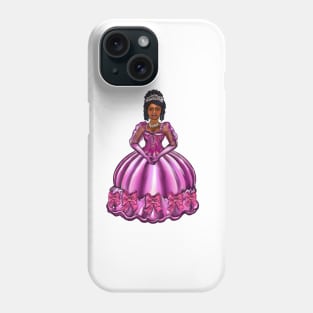 Princess -  Black curly Afro Princess in purple  iii ! beautiful  black girl with Afro hair, brown eyes and dark brown skin. Hair love ! Phone Case