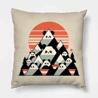 Panda Mountains Pillow