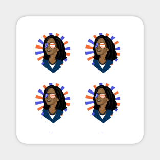 Kamala Harris Wearing Patriotic Sunglasses Magnet