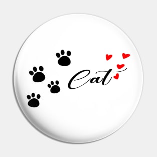 Funny Cute Cat Paws Love Cat Lover Pin