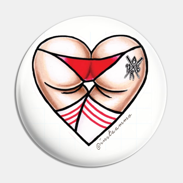 Booty Heart Pin by instaammo