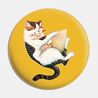 iPad Artist Cat Pin