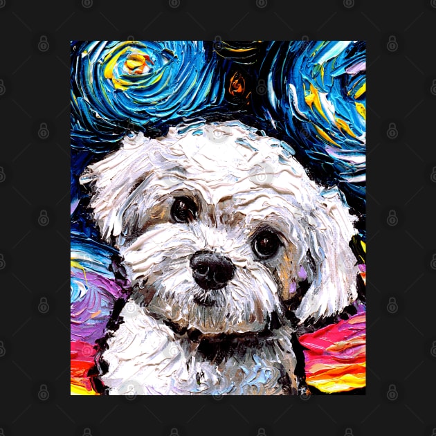 Maltipoo Night (Portrait) by sagittariusgallery