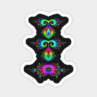 Rainbow Fractal Totem Magnet