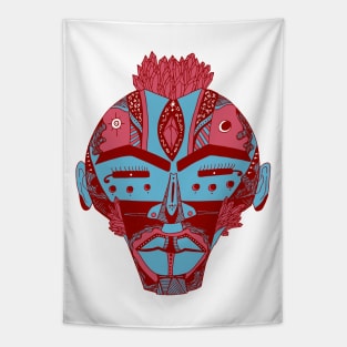 Pastel Tones African Mask 4 Tapestry