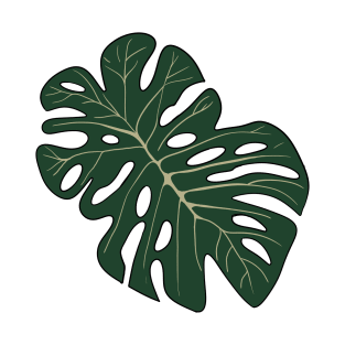 Kawaii style monstera leaf illustration T-Shirt