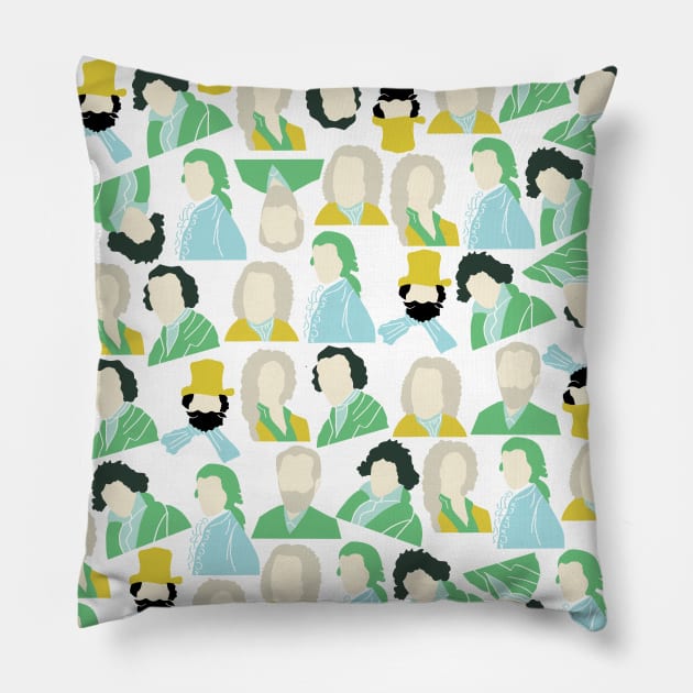 Famous composers pattern Pillow by kapotka