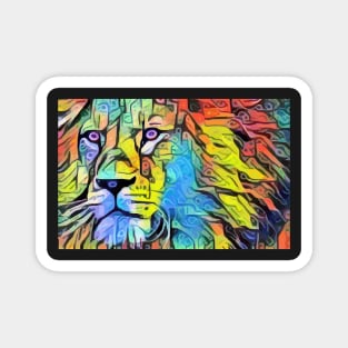 Abstract Lion Magnet