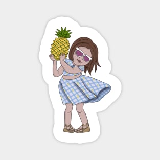 Pinapple Girl Magnet