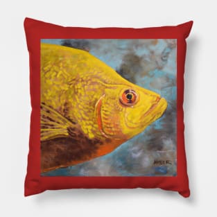 Yellow Fish Staring Pillow