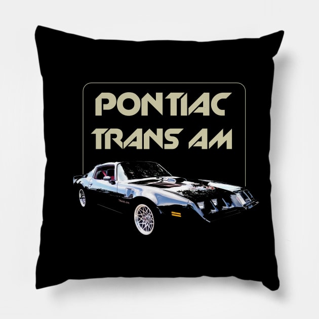 Pontiac Trans Am - Black Pillow by MotorPix