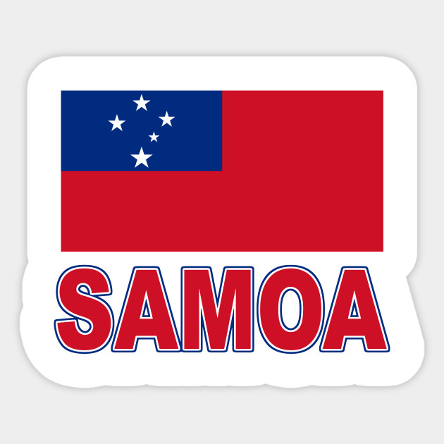 The Pride Of Samoa Samoan Flag Design Samoa Sticker Teepublic Uk