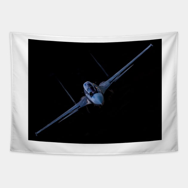 Sukhoi SU-30 Flanker Tapestry by captureasecond