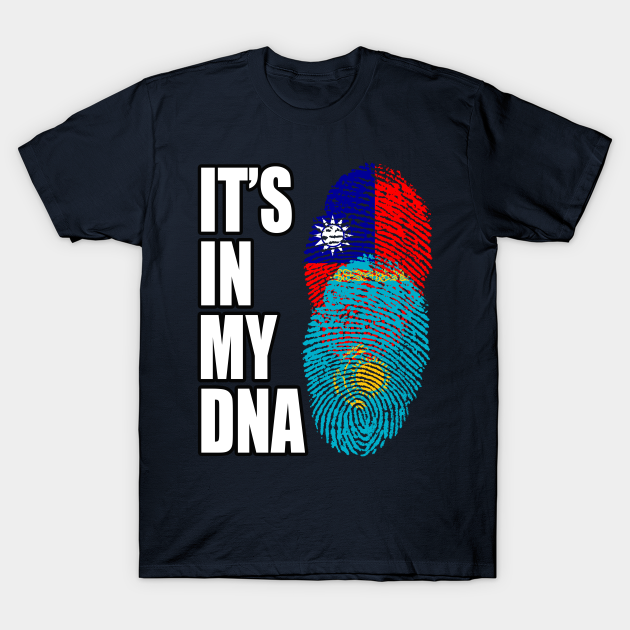 Discover Taiwanese And Kazakhstani Mix Heritage DNA Flag - Proud Taiwanese Kazakhstani - T-Shirt