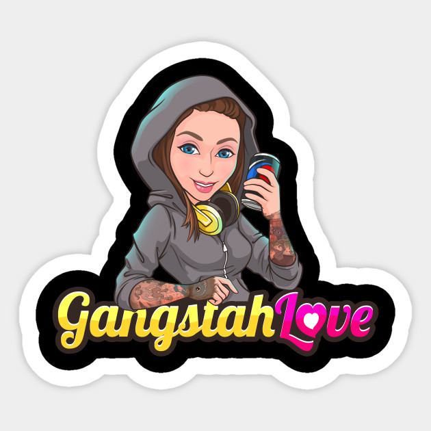 Gangstahlove Logo Twitch Streamer Logo Sticker Teepublic