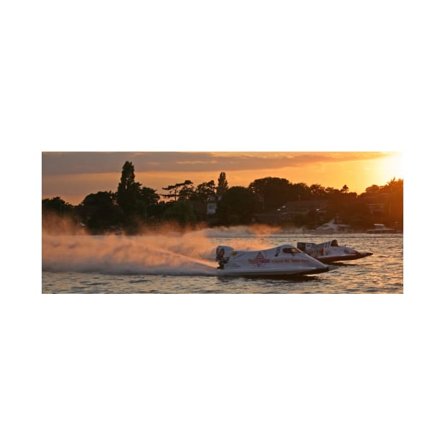 Power Boats on Oulton Broad by RedHillDigital