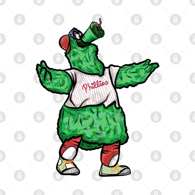 Phillie phanatic Philadelphia mascot illustration
