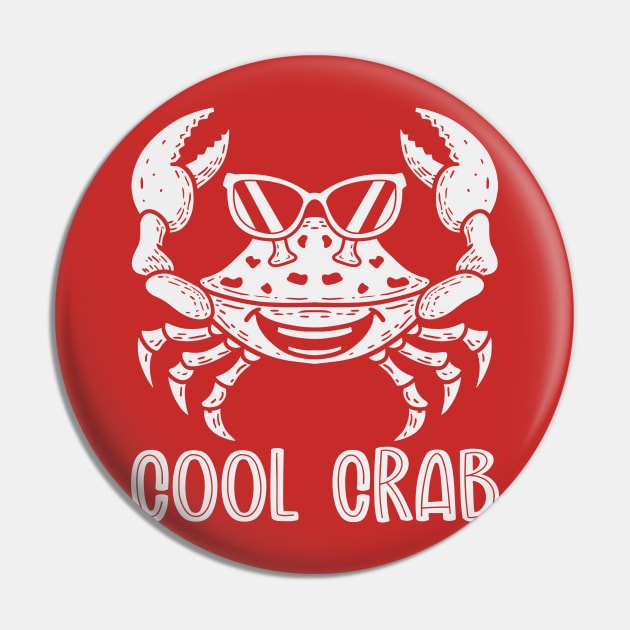 Cool Crab (Mono) Pin by nickbeta