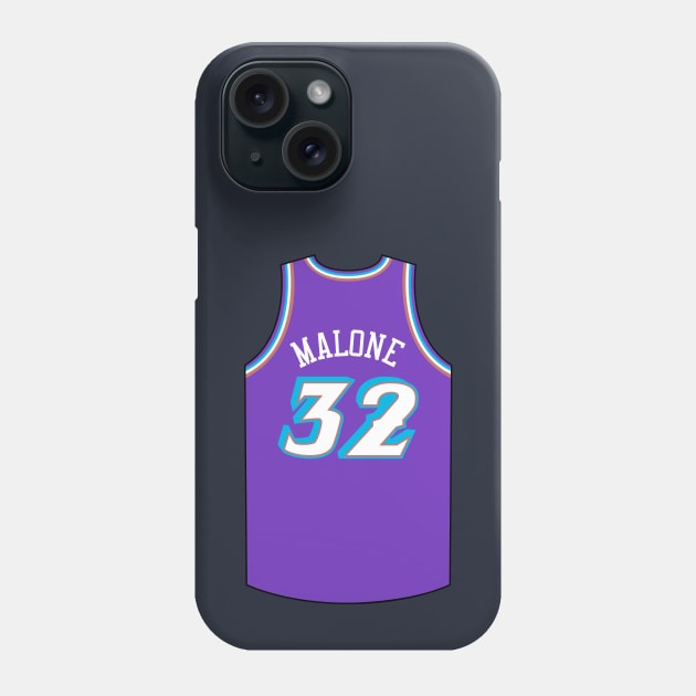 Karl Malone Utah Jersey Qiangy Phone Case by qiangdade