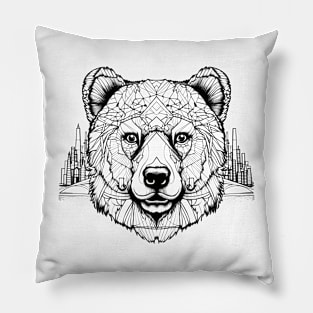 Grizzly Bear Animal Freedom World Wildlife Wonder Vector Graphic Pillow