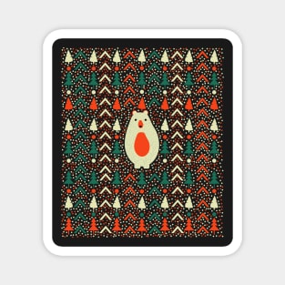 Bear, dots and Christmas trees Magnet