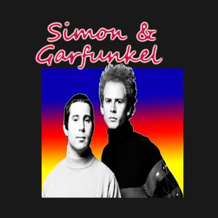 Simon _ Garfunkel Retro Aesthetic Design T-Shirt