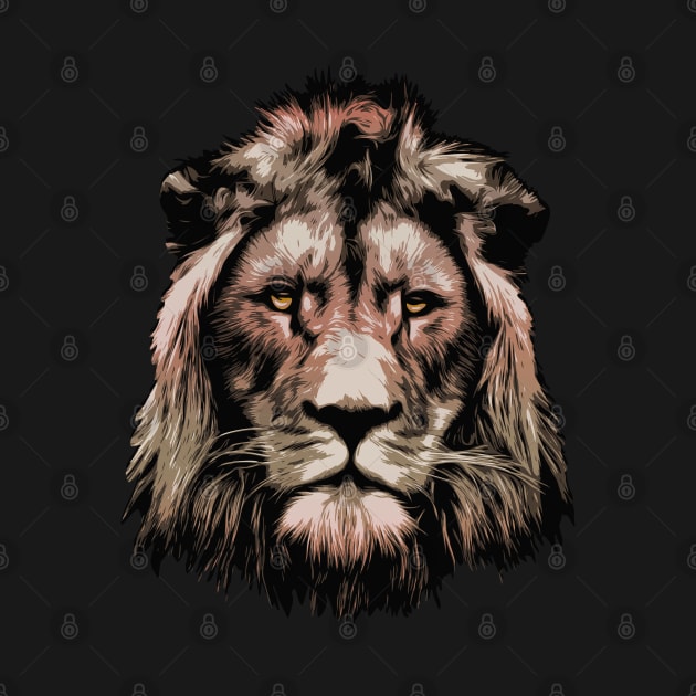 Colorful Lion Head Vector Graphic Design v3. by RamoryPrintArt