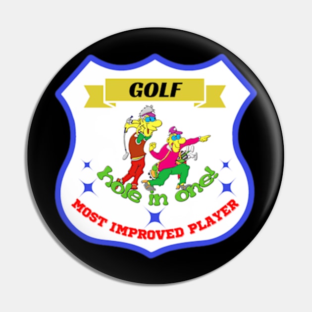 most improved player golf Pin by Aspectartworks