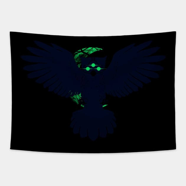 Owl Ops Tapestry by jonah block