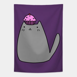 Cupcake Gray Kitty Tapestry