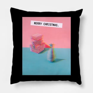 Vaporwave Weihnachten Christmas Techno Aesthetic Pillow