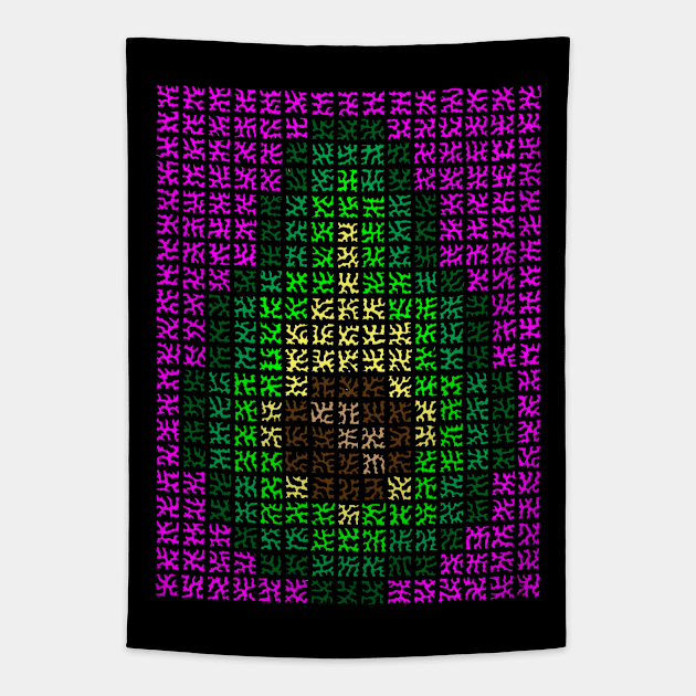 Pixelated Avacado Tapestry by NightserFineArts