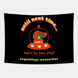 Official eegooblago meteorites "until next time... eyes to the sky!" Meteorite Tapestry