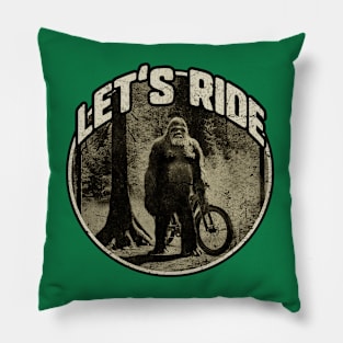 Woods Dude Bigfoot Bike Rider Pillow