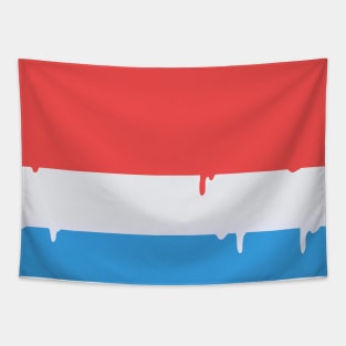 Patriotic Red White and Blue Dripping Rocket Pop Tapestry