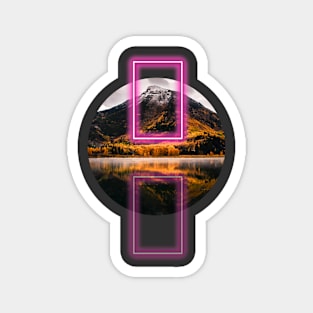 Neon Mountain Magnet