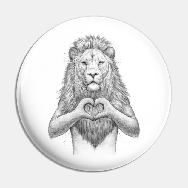 Lion with love Pin by NikKor